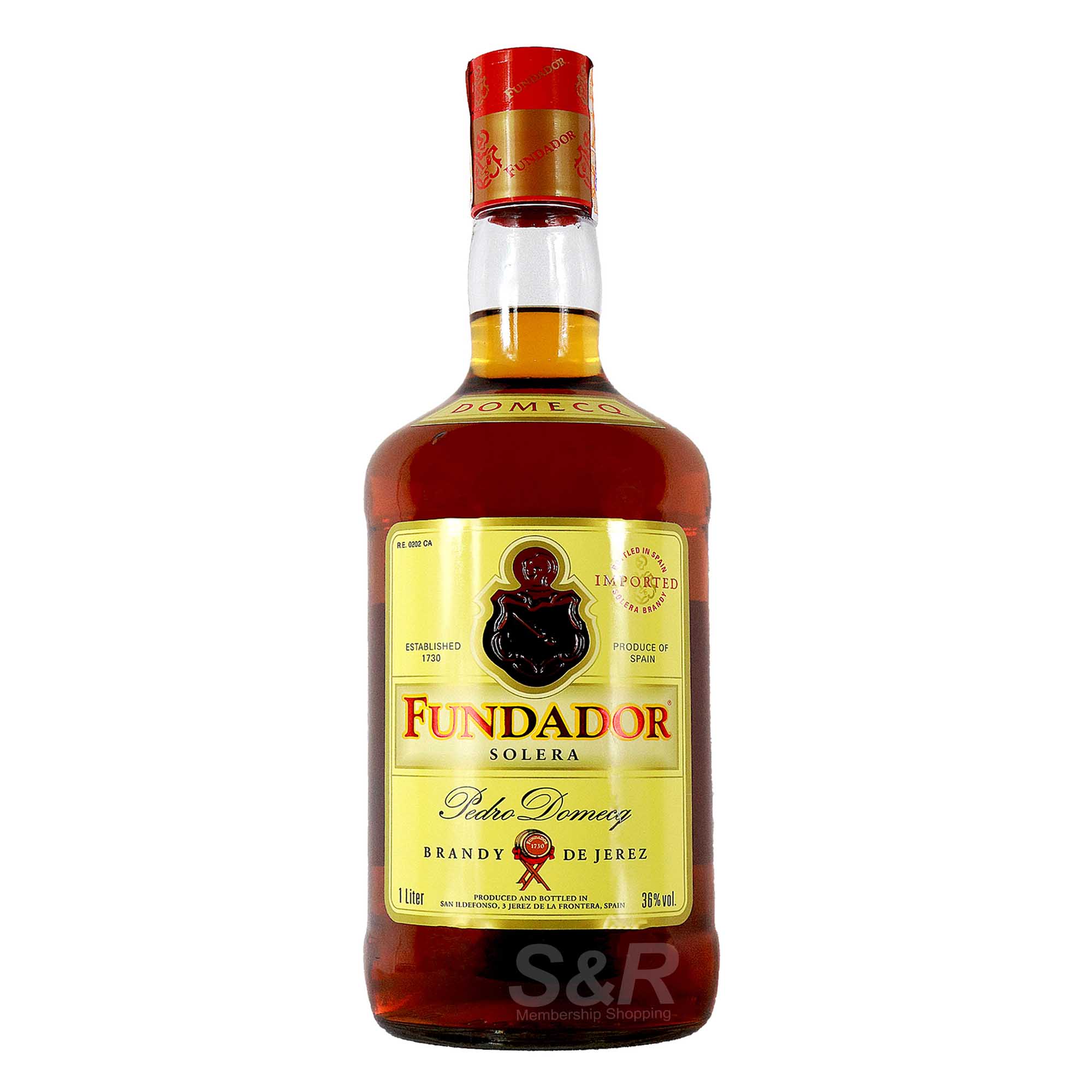 Fundador Solera Pedro Domecq Brandy 1L Fundador Solera Pedro Domecq Brandy 1L